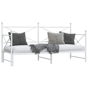 Ausziehbares Tagesbett 80x200 cm Weiß