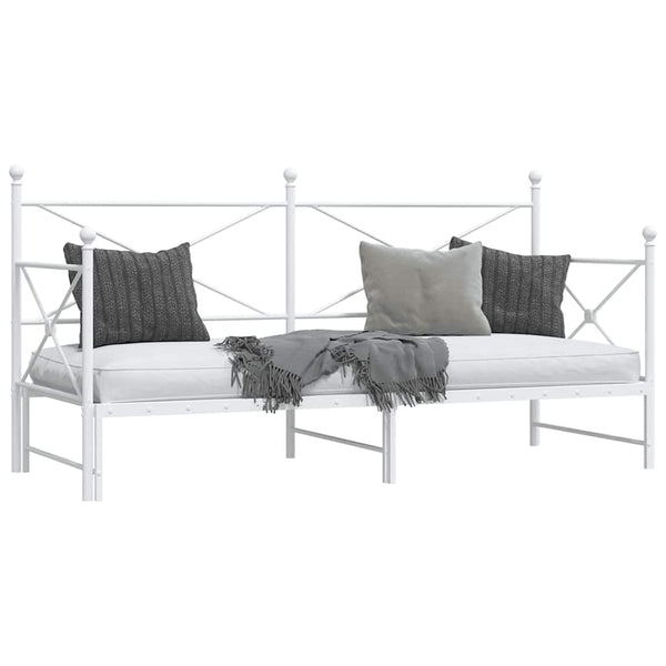 Ausziehbares Tagesbett 80x200 cm Weiß