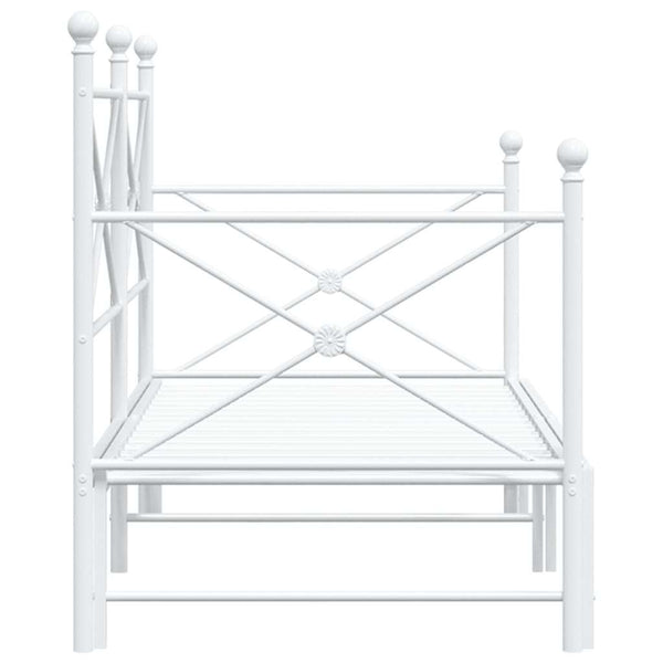 Ausziehbares Tagesbett 80x200 cm Weiß