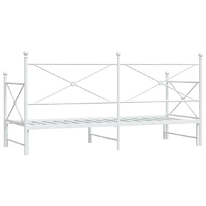 Ausziehbares Tagesbett 80x200 cm Weiß