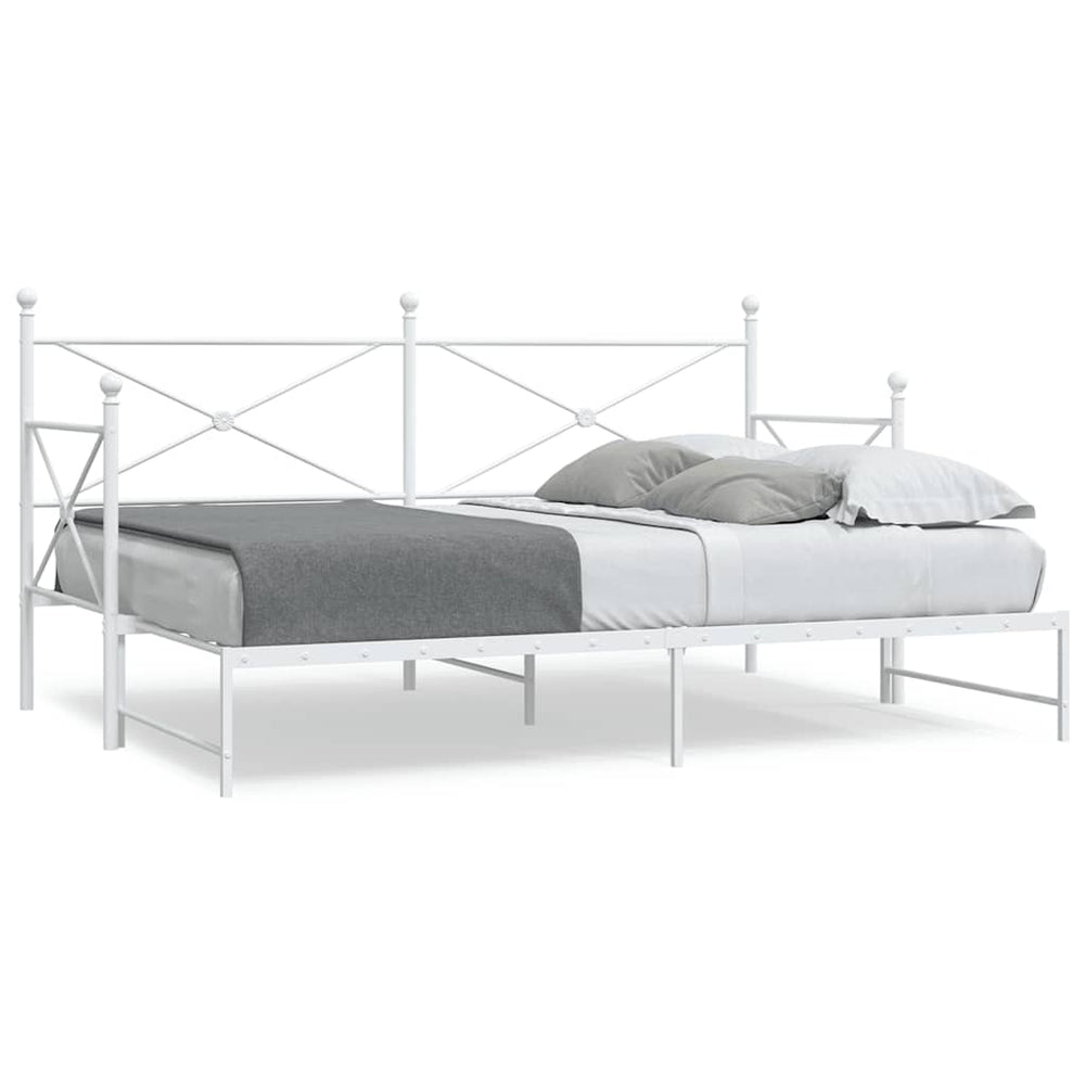Ausziehbares Tagesbett 80x200 cm Weiß