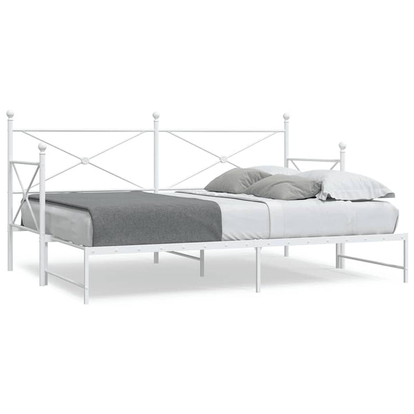 Ausziehbares Tagesbett 80x200 cm Weiß