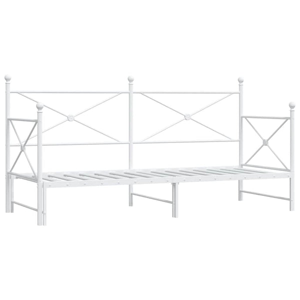 Ausziehbares Tagesbett Weiß 90x200 cm