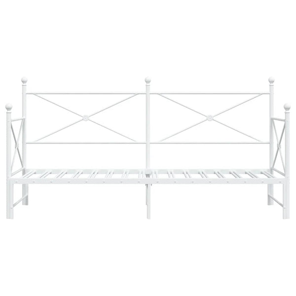 Ausziehbares Tagesbett Weiß 90x200 cm