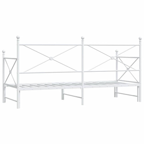 Ausziehbares Tagesbett Weiß 90x200 cm