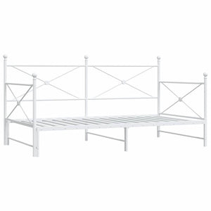 Ausziehbares Tagesbett Weiß 100x190 cm