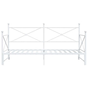 Ausziehbares Tagesbett Weiß 100x190 cm