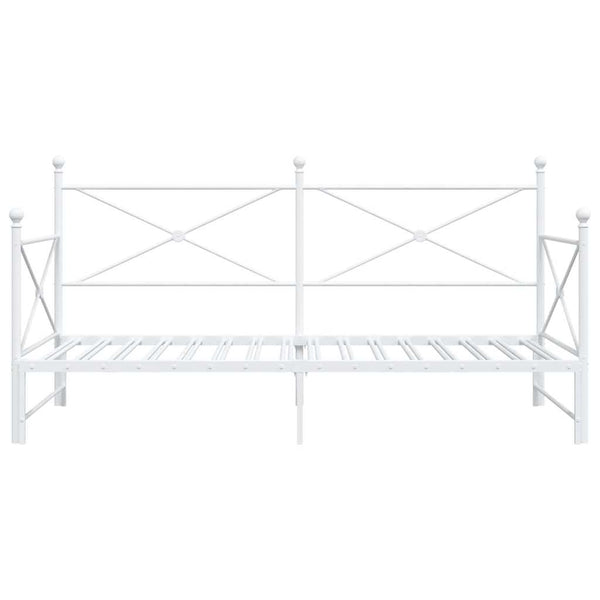 Ausziehbares Tagesbett Weiß 100x190 cm