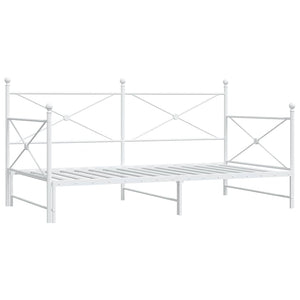 Ausziehbares Tagesbett Weiß 107x203 cm