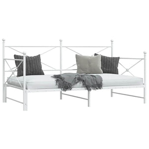 Ausziehbares Tagesbett Weiß 107x203 cm
