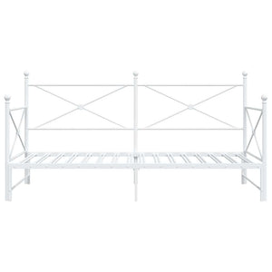 Ausziehbares Tagesbett Weiß 107x203 cm