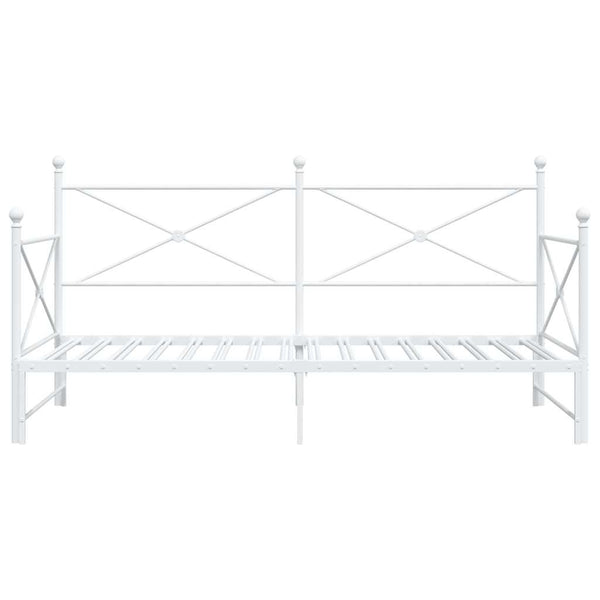 Ausziehbares Tagesbett Weiß 107x203 cm