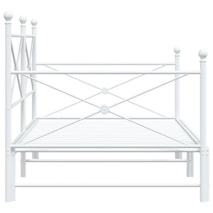 Ausziehbares Tagesbett Weiß 107x203 cm