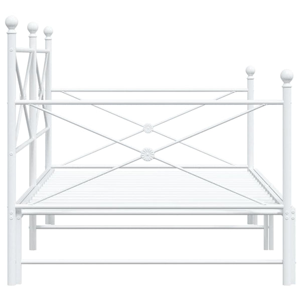 Ausziehbares Tagesbett Weiß 107x203 cm