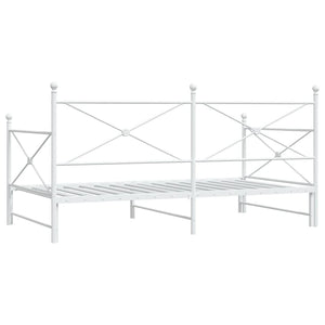 Ausziehbares Tagesbett Weiß 107x203 cm