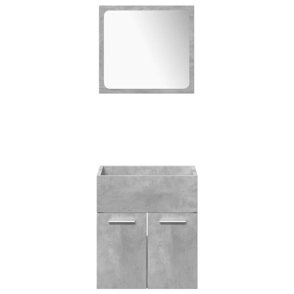 5-teiliges Badmöbel-Set Betongrau