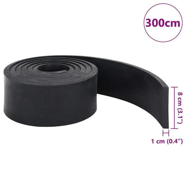 Schneepflug Gummileiste Schwarz 300x8x1 cm