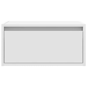 Wand-Nachttische mit LED, 2er-Set, Weiß