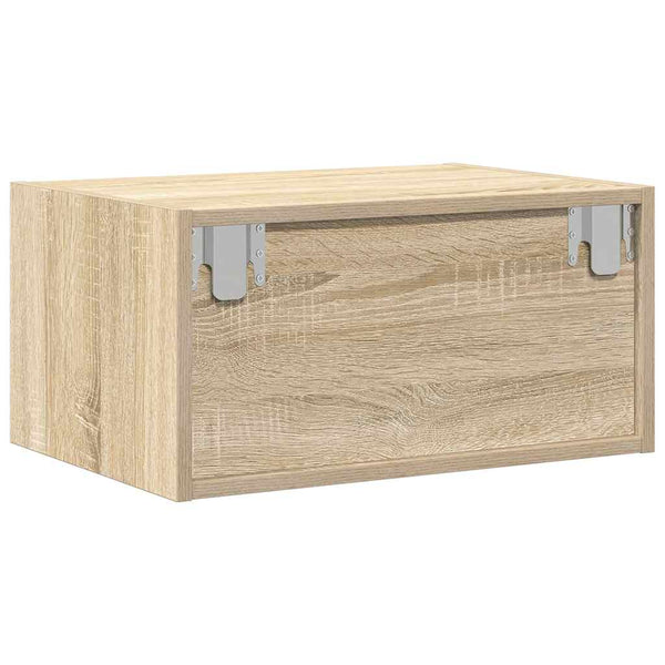 Wand-Nachttisch Sonoma-Eiche mit LED