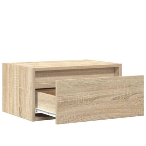 Wand-Nachttisch Sonoma-Eiche mit LED