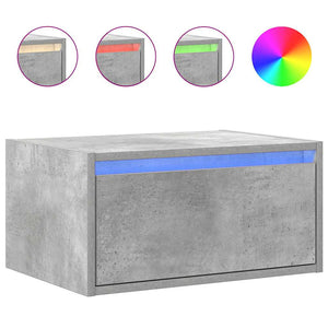 Wand-Nachttisch Betongrau mit LED