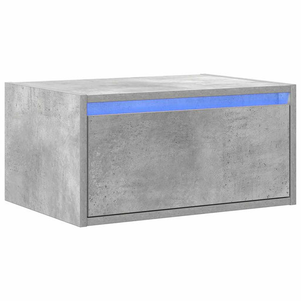 Wand-Nachttisch Betongrau mit LED