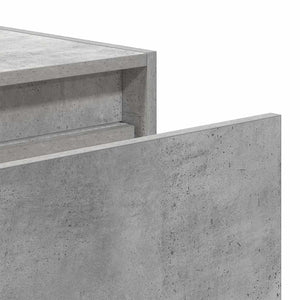 Wand-Nachttisch Betongrau mit LED