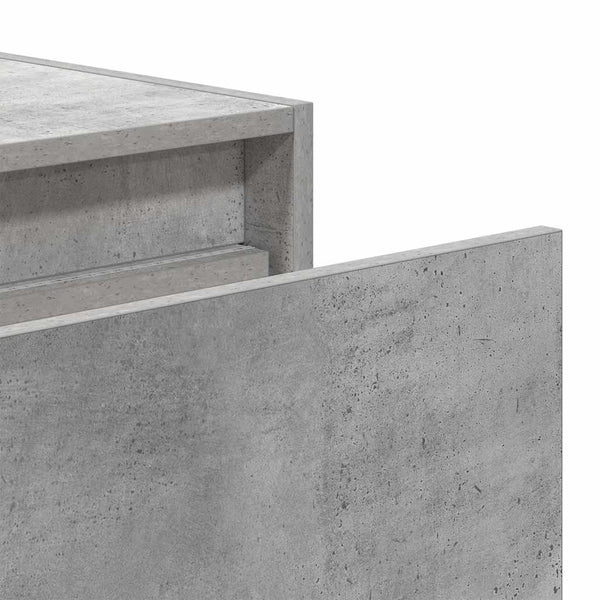 Wand-Nachttisch Betongrau mit LED