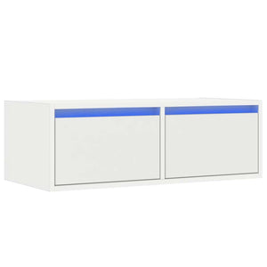 TV-Schrank Weiß mit LED-Leuchten 75 cm