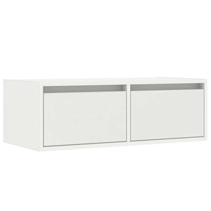 TV-Schrank Weiß mit LED-Leuchten 75 cm