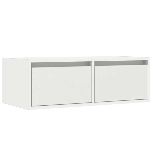 TV-Schrank Weiß mit LED-Leuchten 75 cm