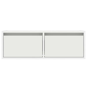 TV-Schrank Weiß mit LED-Leuchten 75 cm