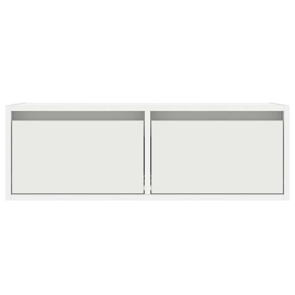 TV-Schrank Weiß mit LED-Leuchten 75 cm