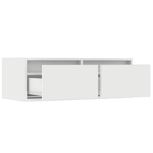 TV-Schrank Weiß mit LED-Leuchten 75 cm