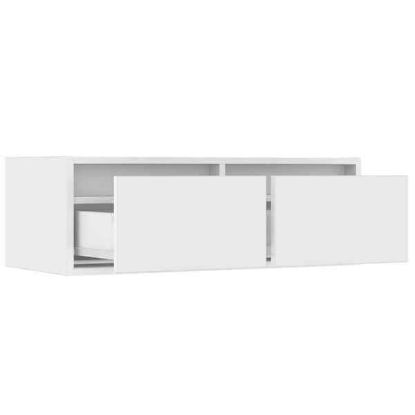 TV-Schrank Weiß mit LED-Leuchten 75 cm