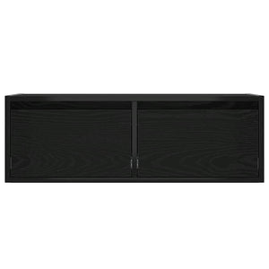 TV-Schrank mit LED Schwarz Eichen-Optik