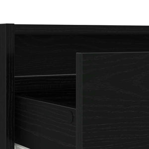 TV-Schrank mit LED Schwarz Eichen-Optik