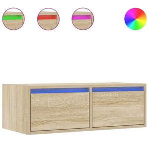 TV-Schrank Sonoma-Eiche mit LED 75 cm