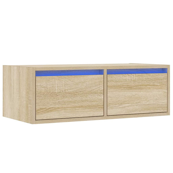 TV-Schrank Sonoma-Eiche mit LED 75 cm