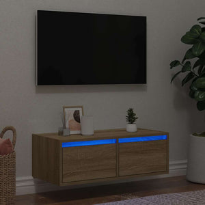 TV-Schrank Sonoma-Eiche mit LED 75 cm