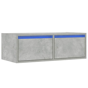TV-Schrank Betongrau mit LED-Leuchten 75 cm