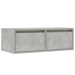 TV-Schrank Betongrau mit LED-Leuchten 75 cm
