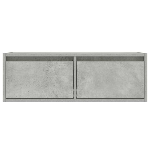 TV-Schrank Betongrau mit LED-Leuchten 75 cm