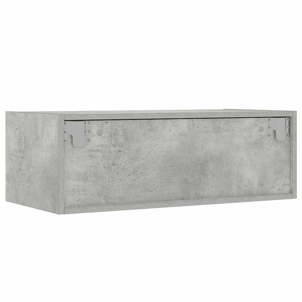 TV-Schrank Betongrau mit LED-Leuchten 75 cm