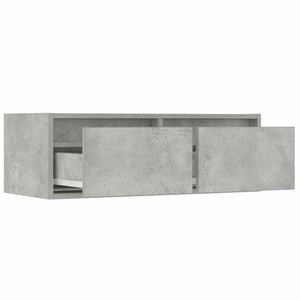 TV-Schrank Betongrau mit LED-Leuchten 75 cm