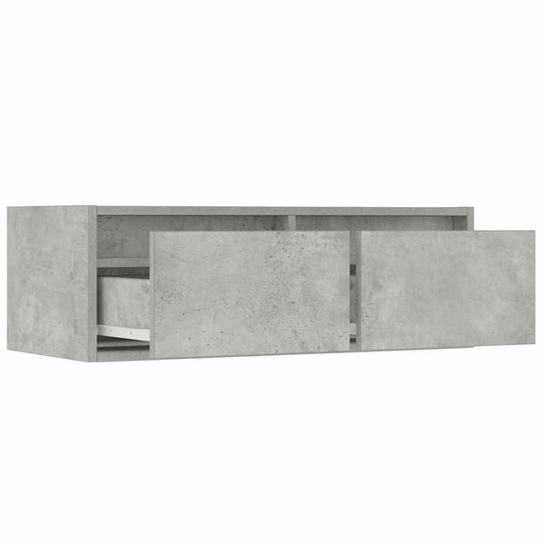 TV-Schrank Betongrau mit LED-Leuchten 75 cm