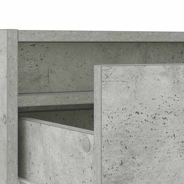 TV-Schrank Betongrau mit LED-Leuchten 75 cm