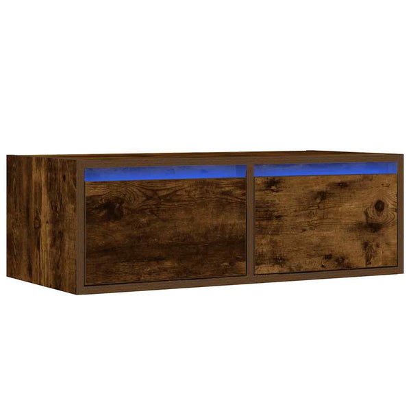 TV-Schrank Räuchereiche mit LED 75 cm