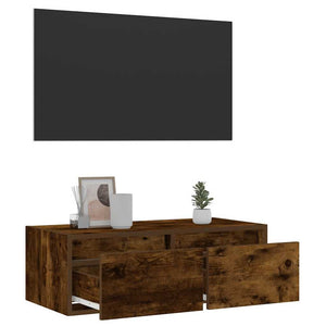TV-Schrank Räuchereiche mit LED 75 cm