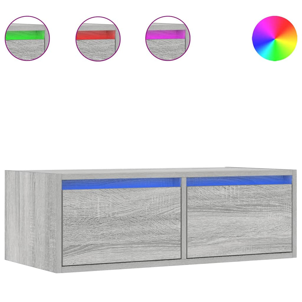 TV-Schrank Grau Sonoma mit LED